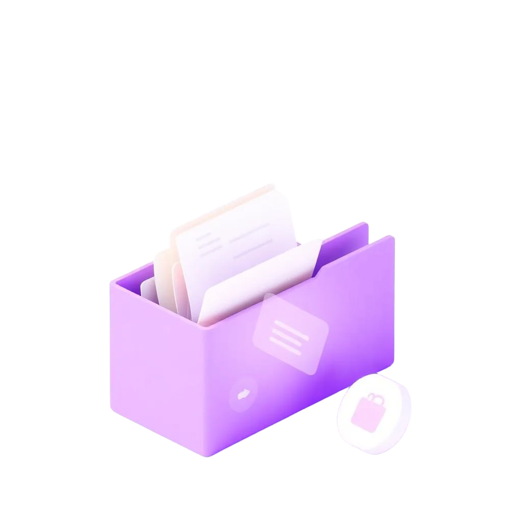 Organised contract folder illustration